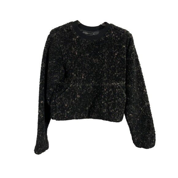 prAna Women's Polar Escape Sweater Sweatshirt Black Size S Pullover Fleece Cozy - Picture 1 of 5